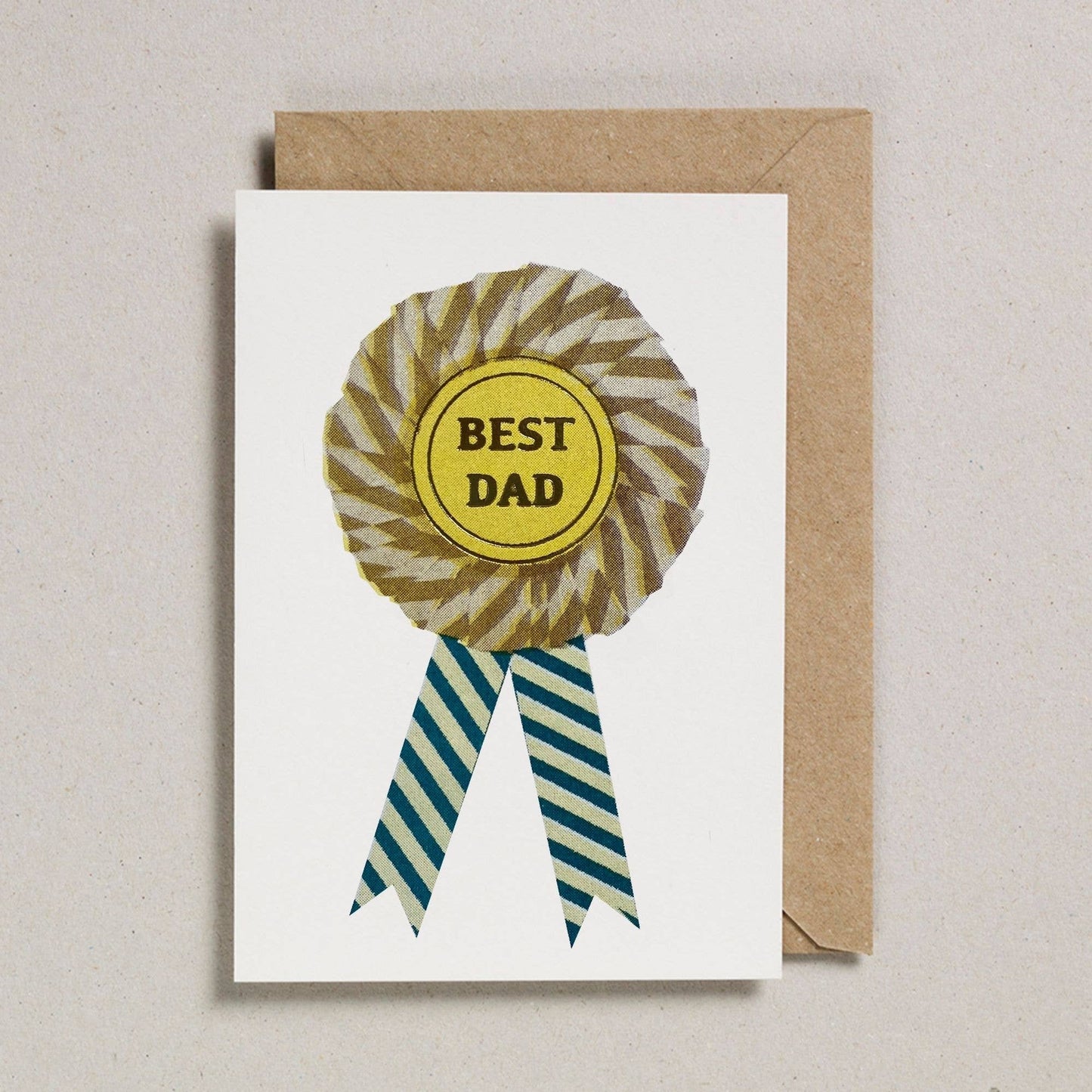 Best Dad Father's Day Card | Best Dad Rossette | Olive/Teal