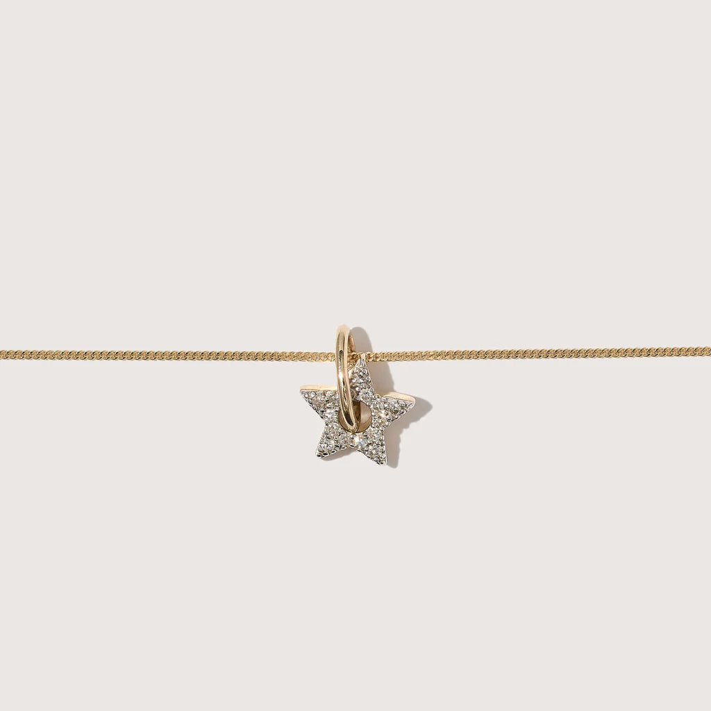 Tiny Diamond Star Necklace
