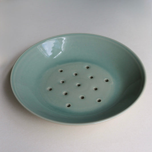 Digoin Berry Dish - Vert de gris