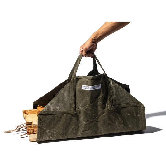 Vintage Canvas Firewood Carrier