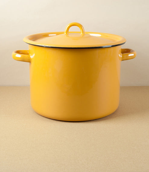 Enamel pot - Yellow