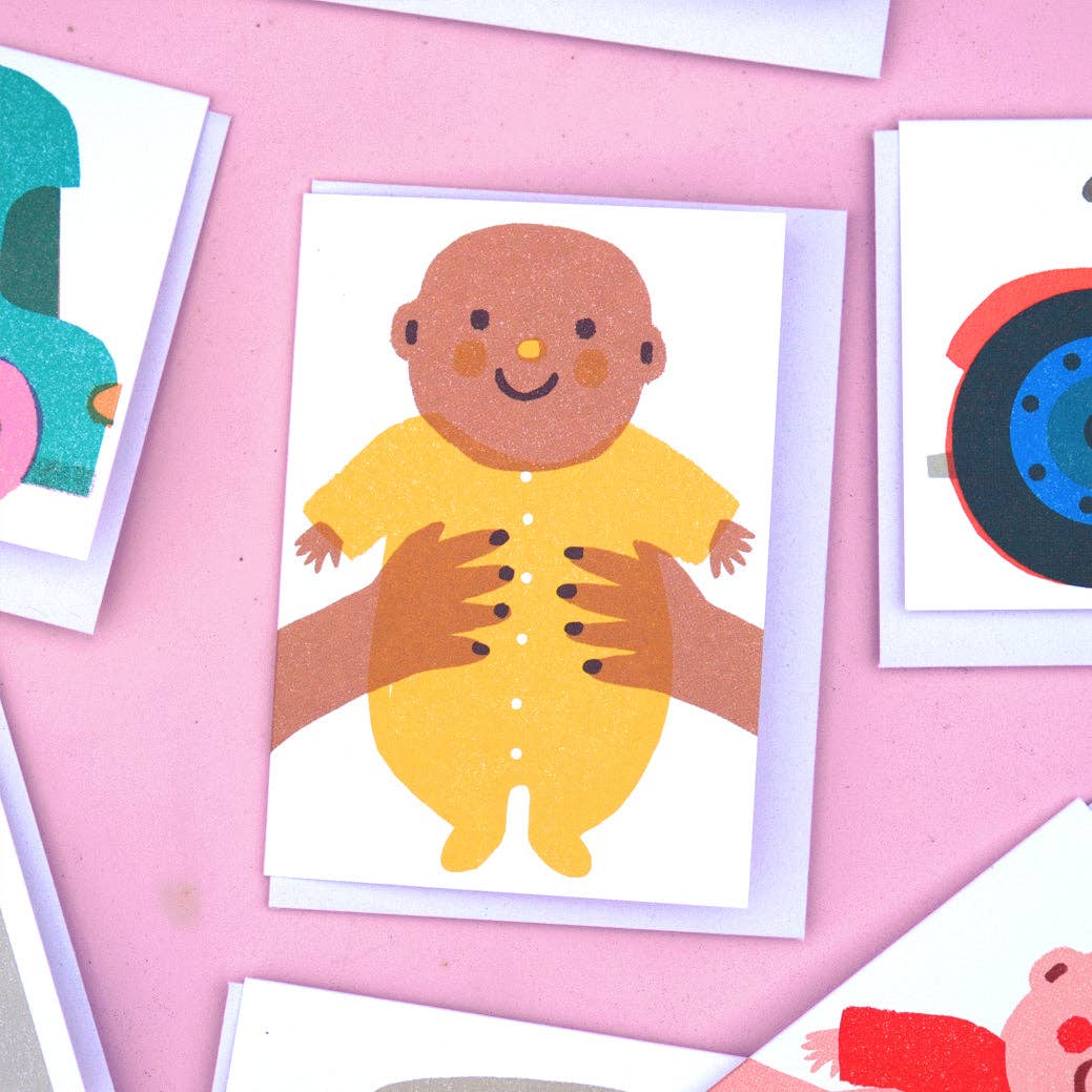 Yellow Baby - Mini Greeting Card