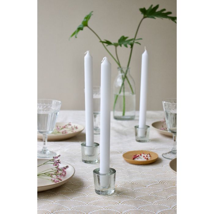 Clear Glass Candle Holder