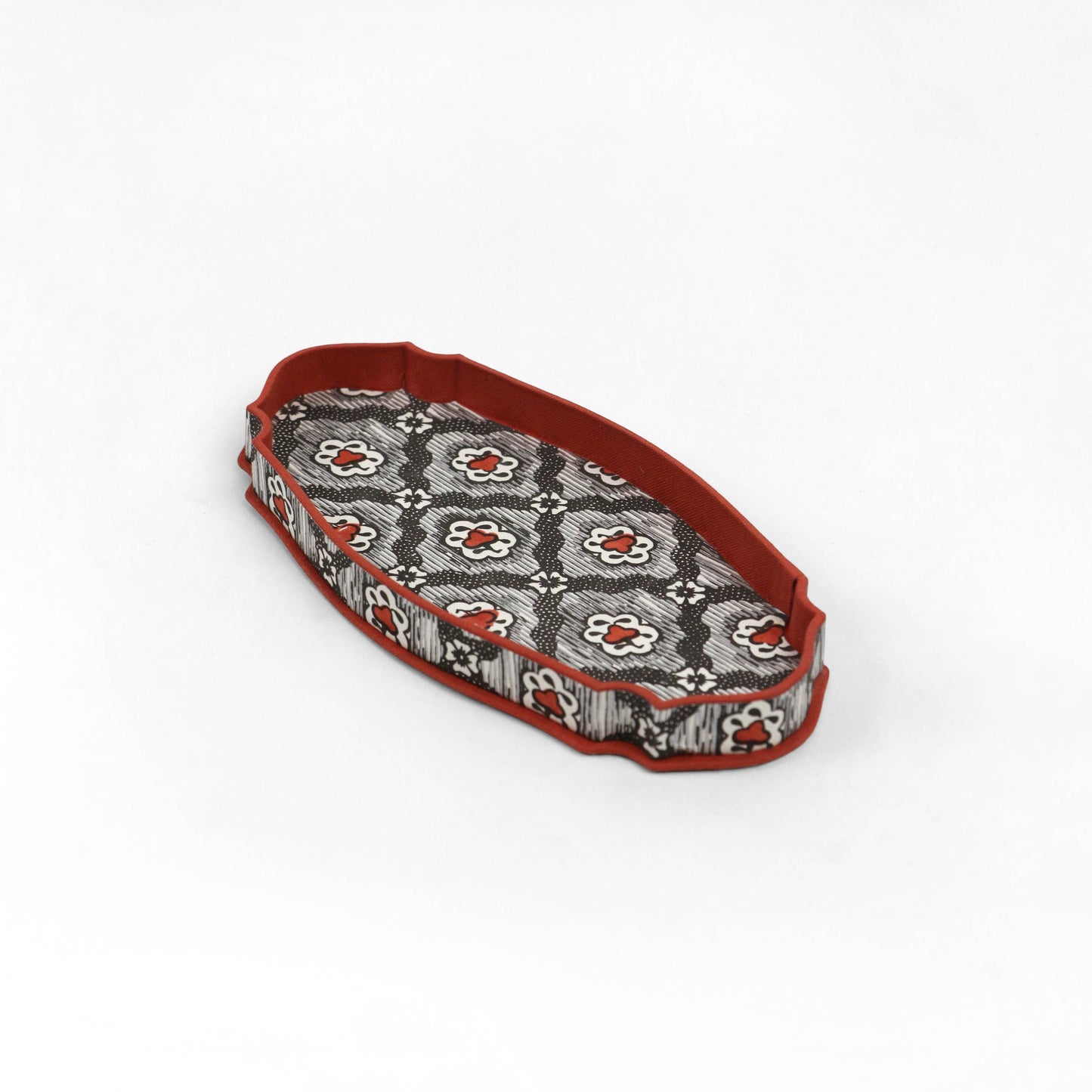 Victorian Desk Tray - Black/Red