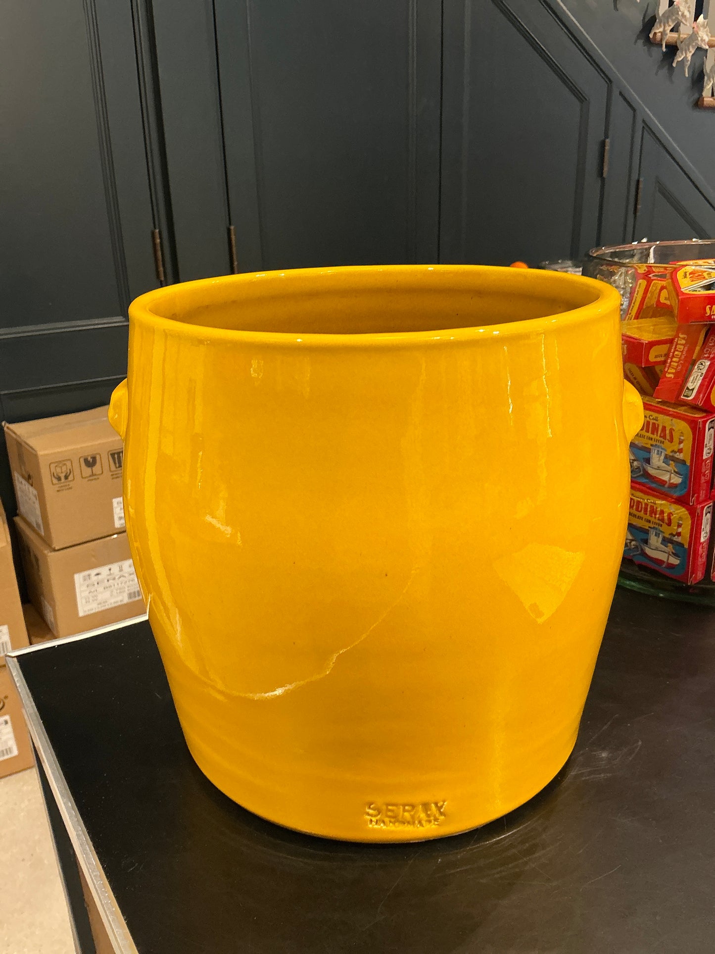 XL Ceramic Flower Pot - Sun Yellow