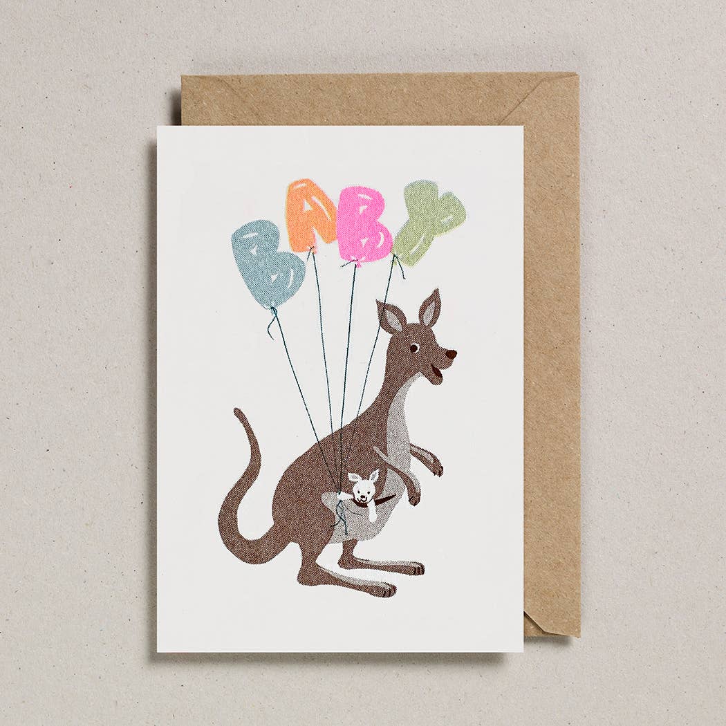 Riso Baby Kangaroo - Greeting Card