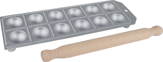 Pasta Board with Rolling Pin - Round Filling