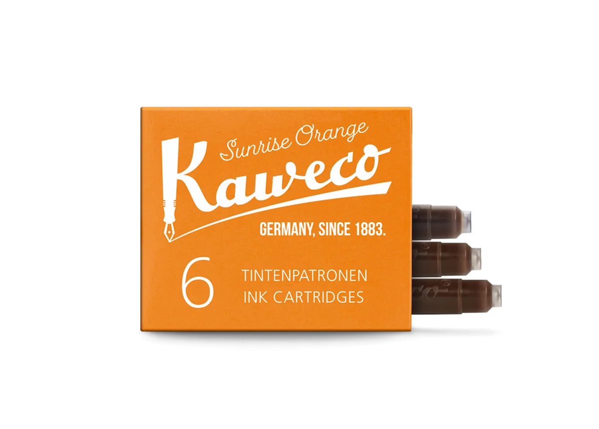 Kaweco Sunrise Orange Ink Cartridges - Pack of Six