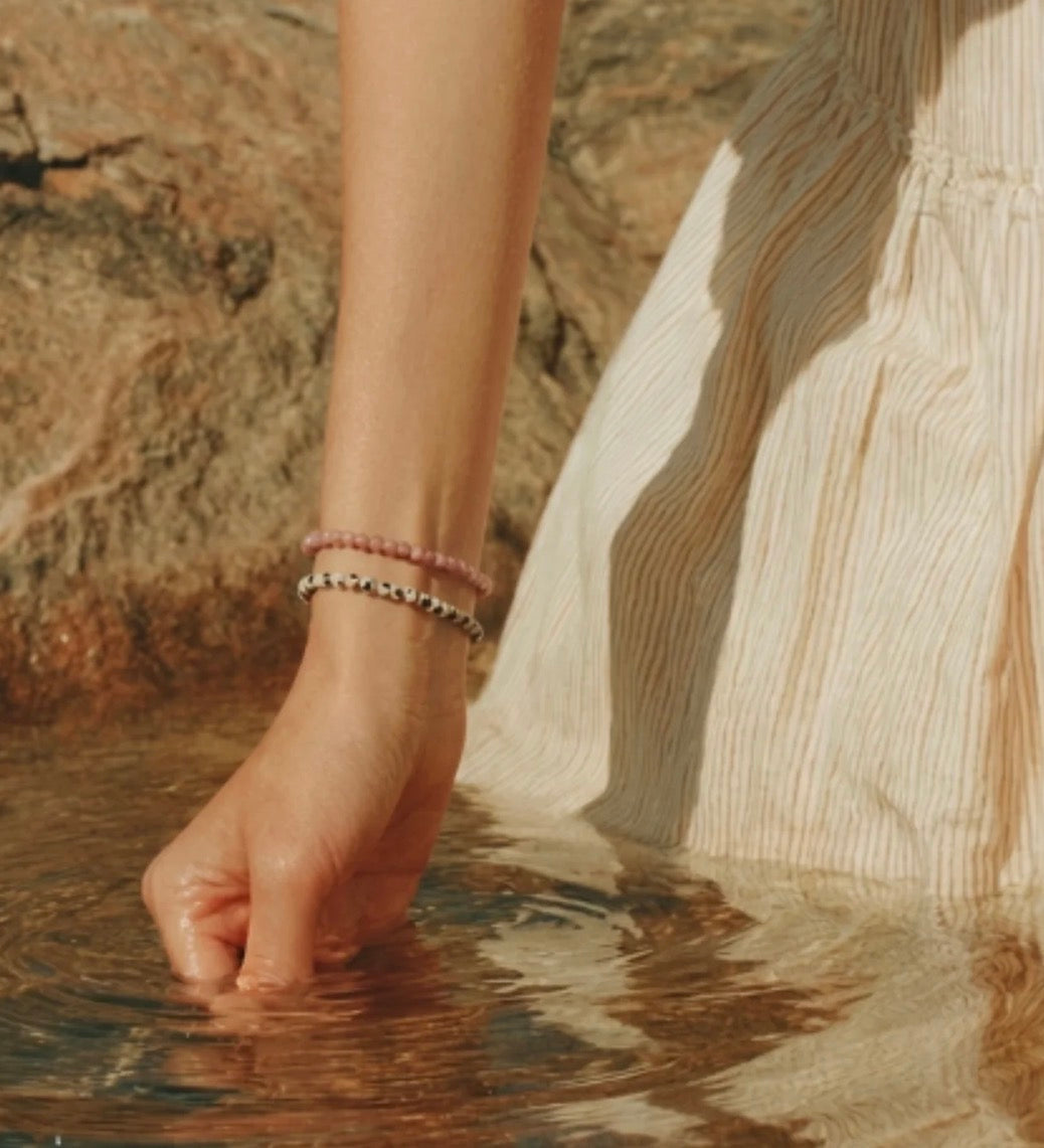 Petite Beaded Bracelet - Dalmatian