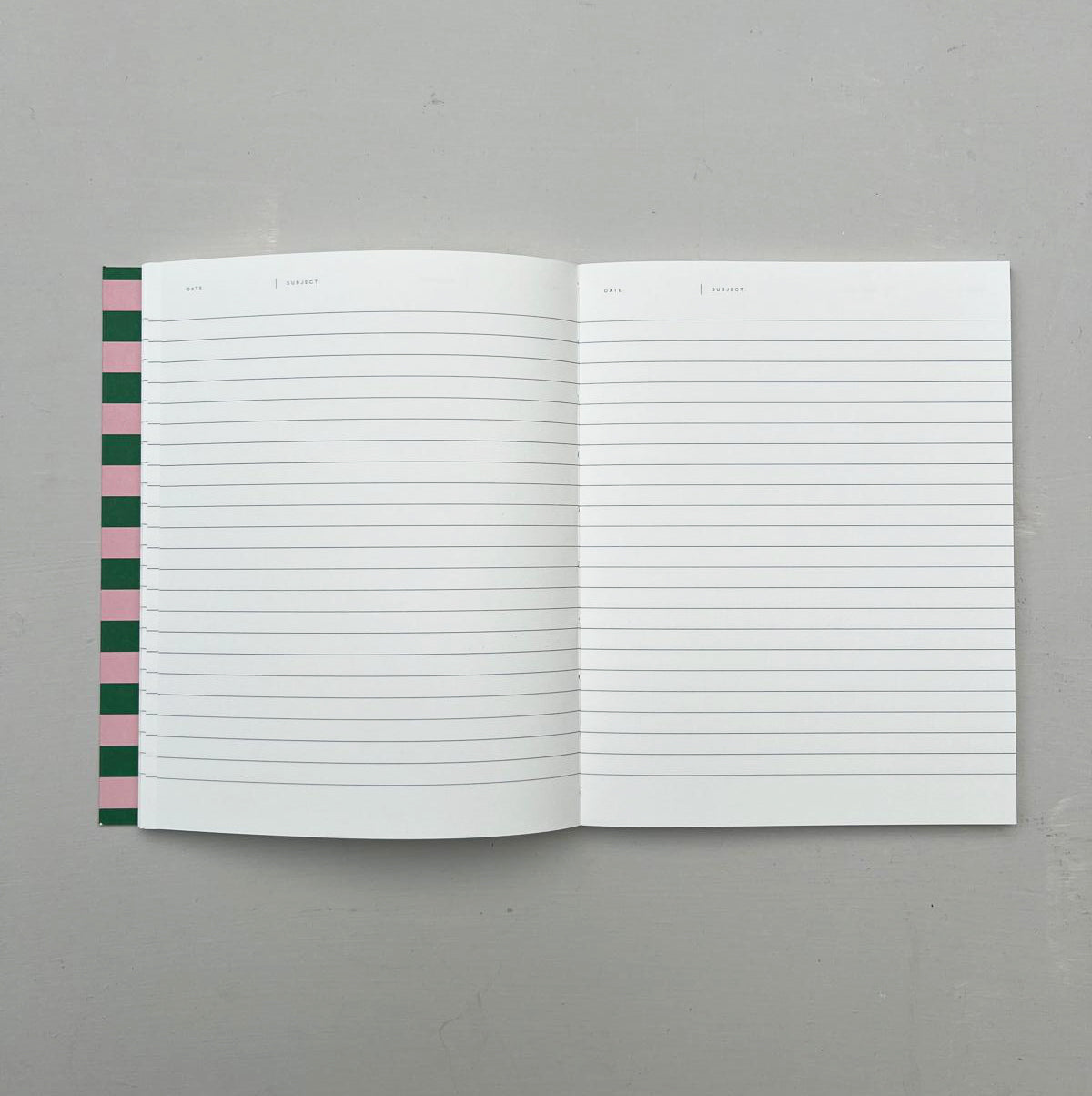 Notem Flat Lay Notebook - Green and Rose