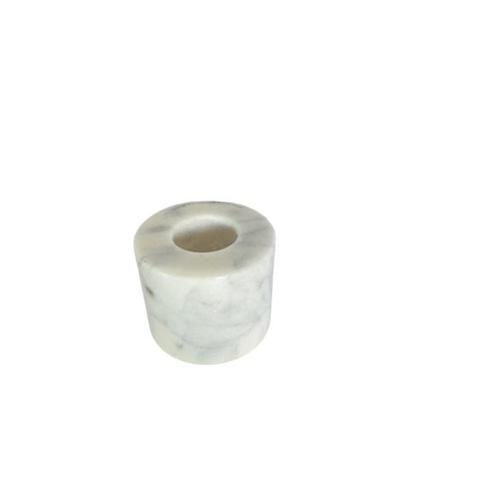 White Marble Candle Holder - Small