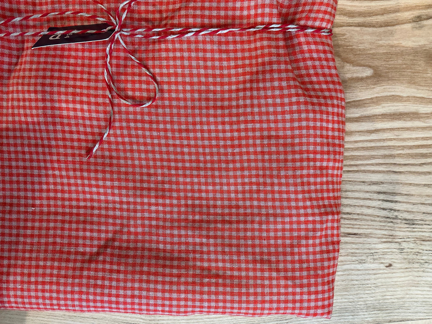 Linen Check Tablecloth - Raspberry