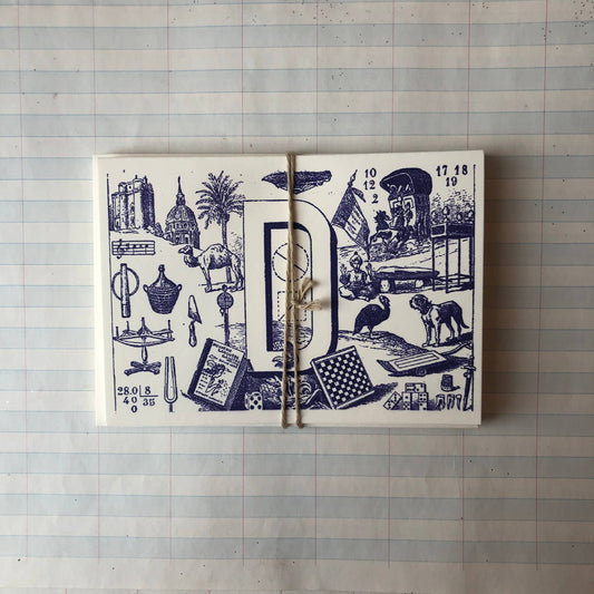 French Alphabet Notecards - “D”