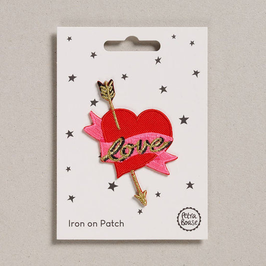 Iron on Patch - Love Heart with Arrow