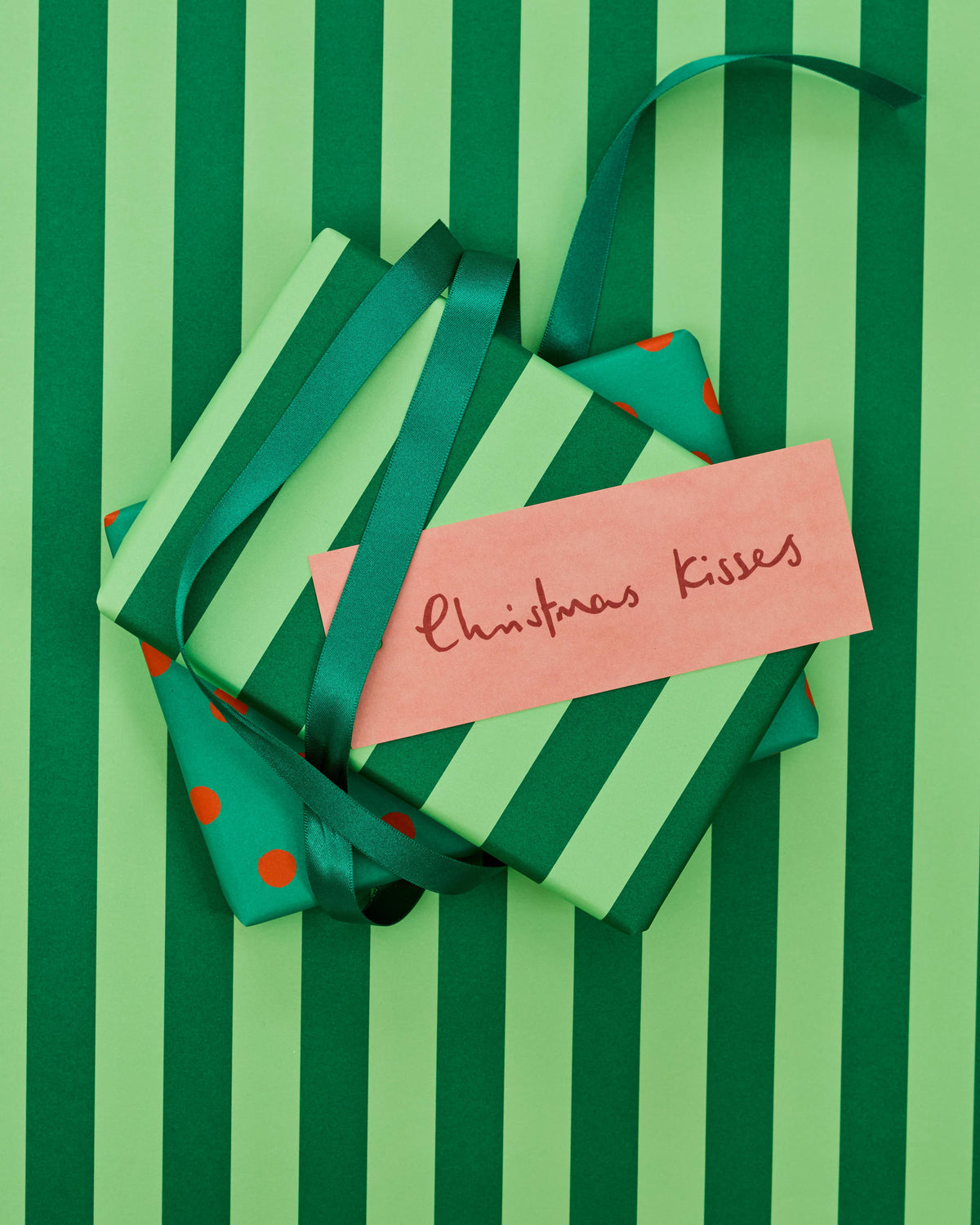 Green Stripe - Wrapping Paper
