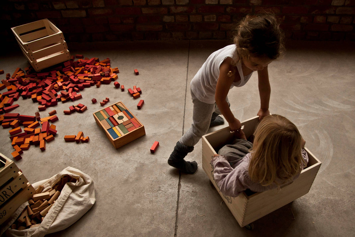 Wooden Rainbow Blocks Toy