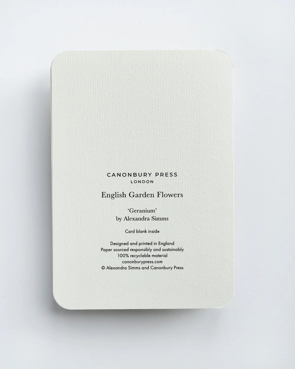 Geranium - Greeting Card