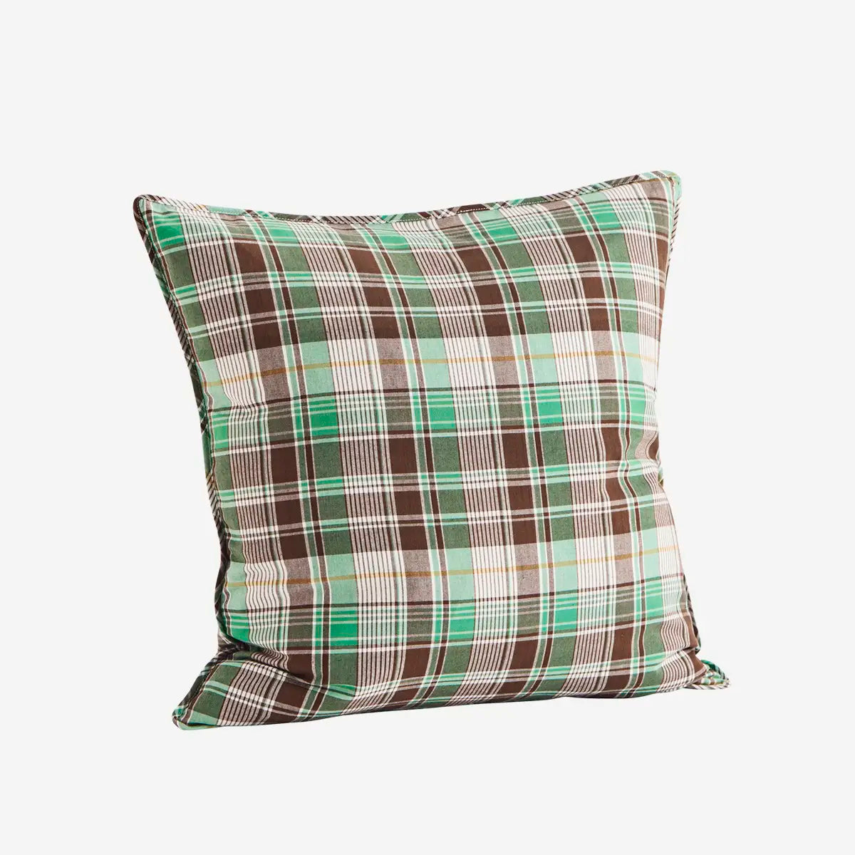 Check Cushion Cover - Green