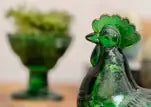 Glass Hen Bowl