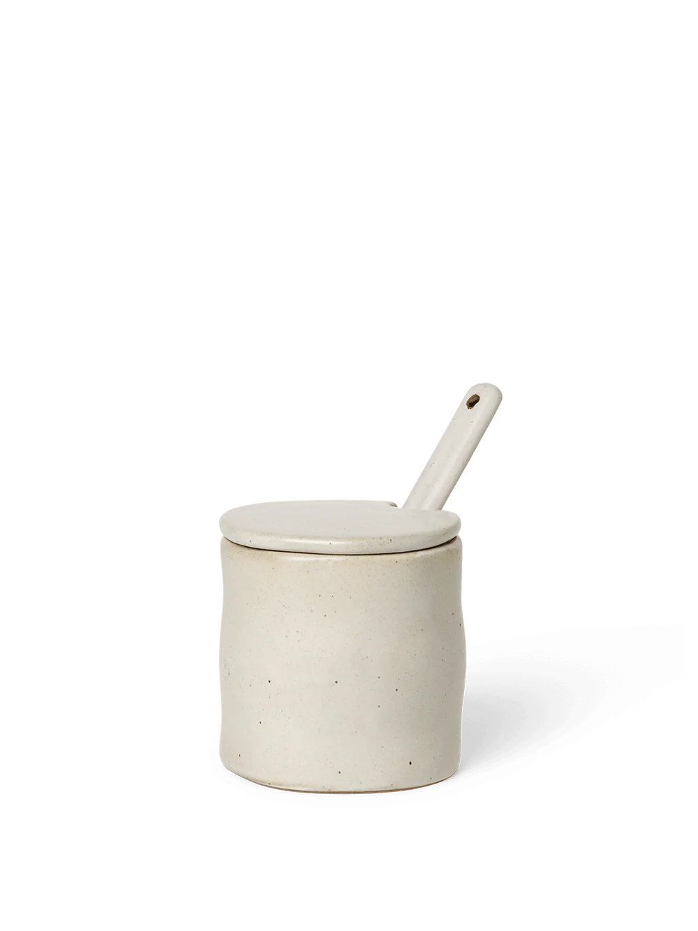 Flow Jar with Spoon / Off White