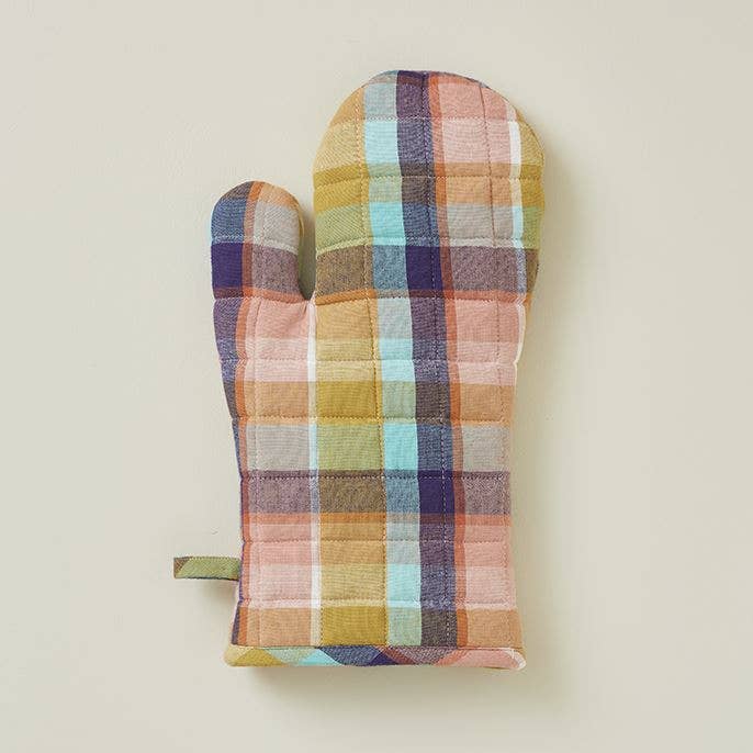 Oven Glove - Coloured Check