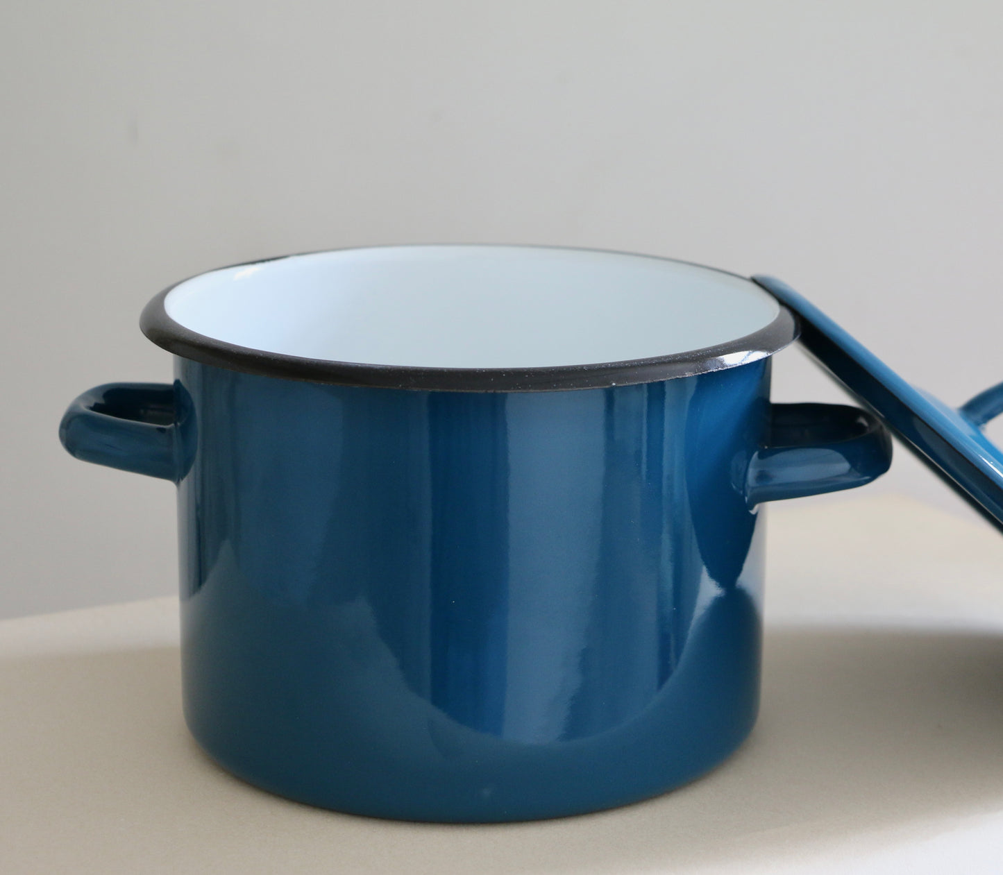 Small Enamel Pot - Blue
