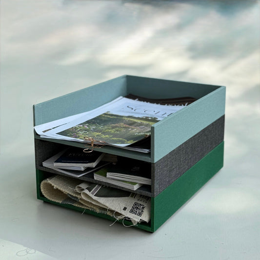 A4 Letter Tray -  Dusty Blue Green