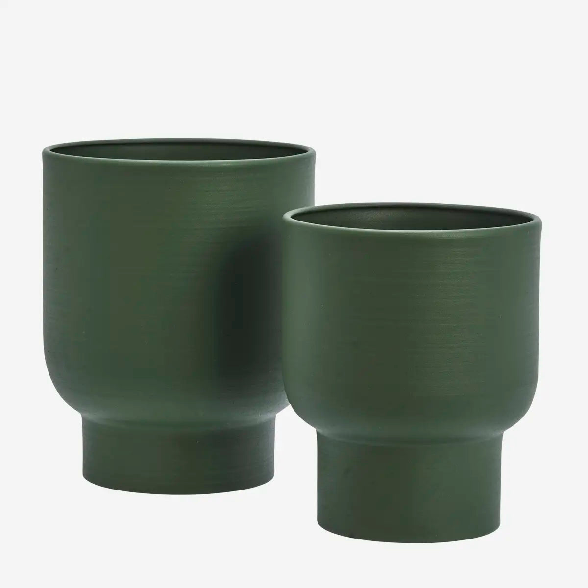 Small Iron Flowerpot - Green