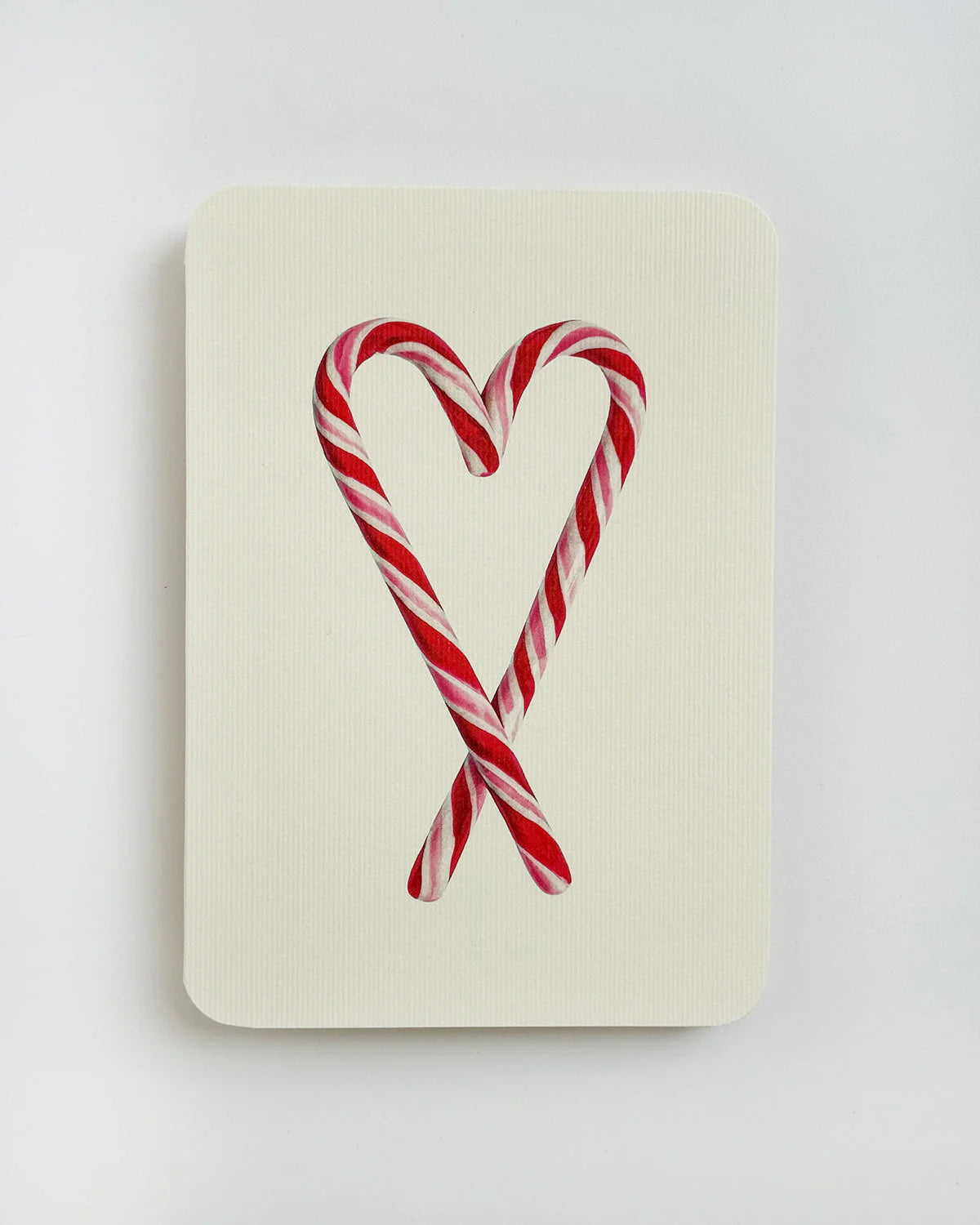 Candy Cane Heart Christmas - Greeting Card