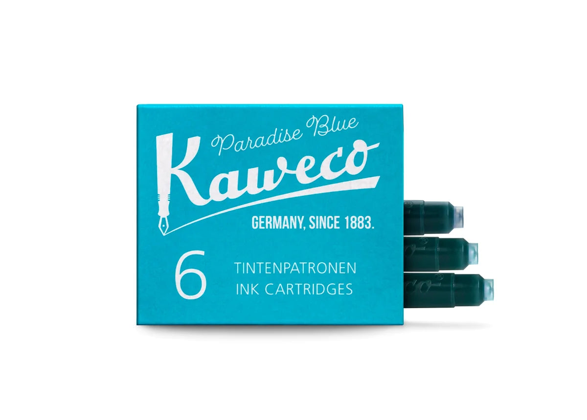 Kaweco Paradise Blue Ink Cartridges - Pack of Six