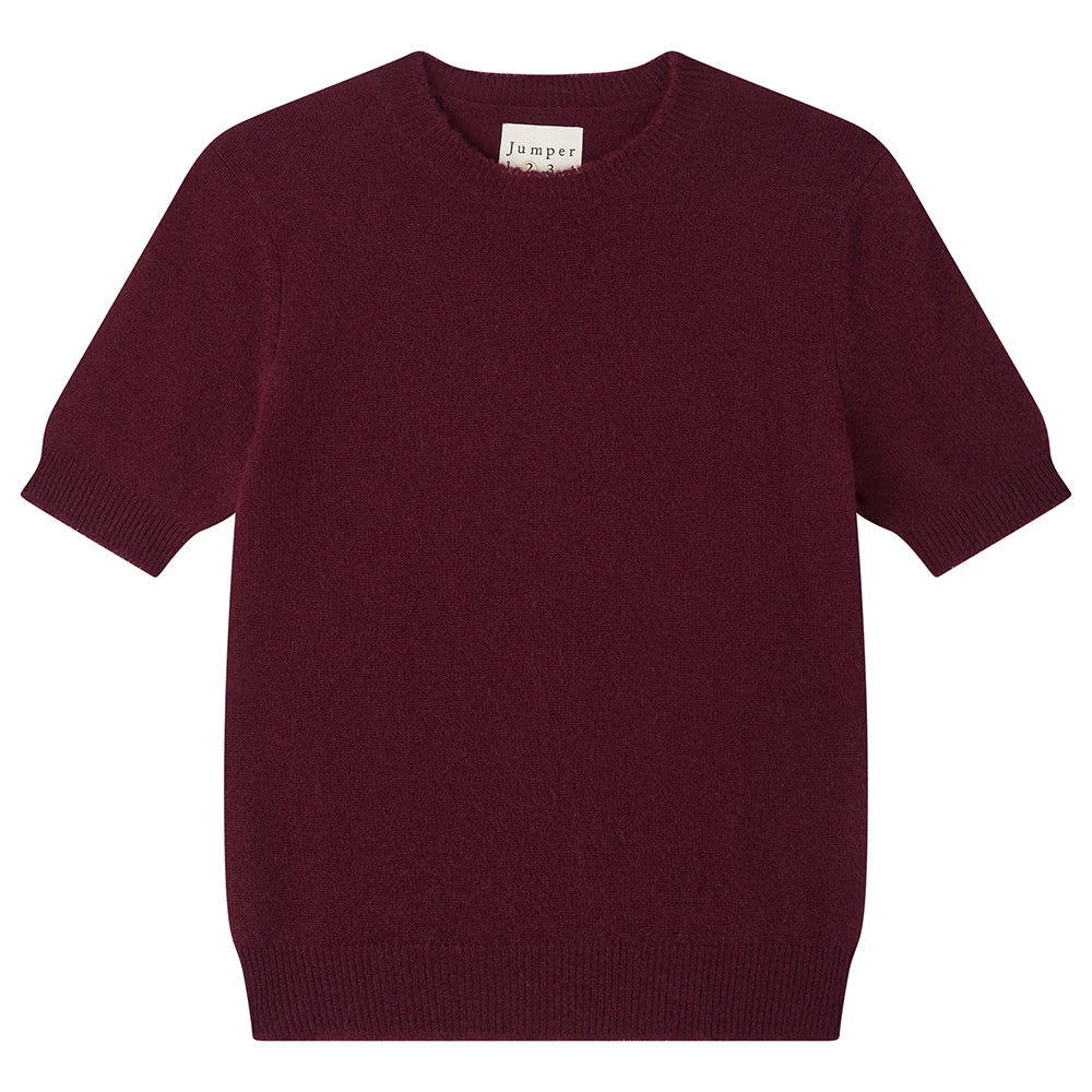 Distressed T-shirt / Burgundy