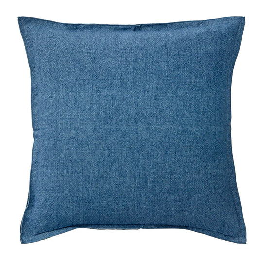 Linen Cushion Cover 50 x 50cm - Riviera Blue