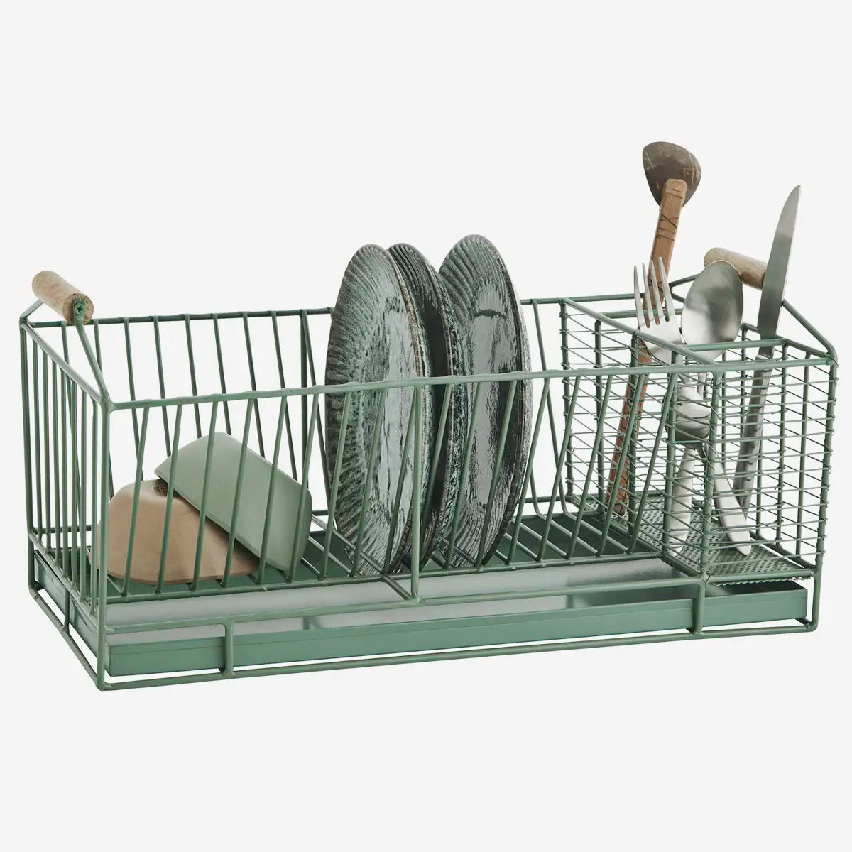 Iron Dish Rack - Green
