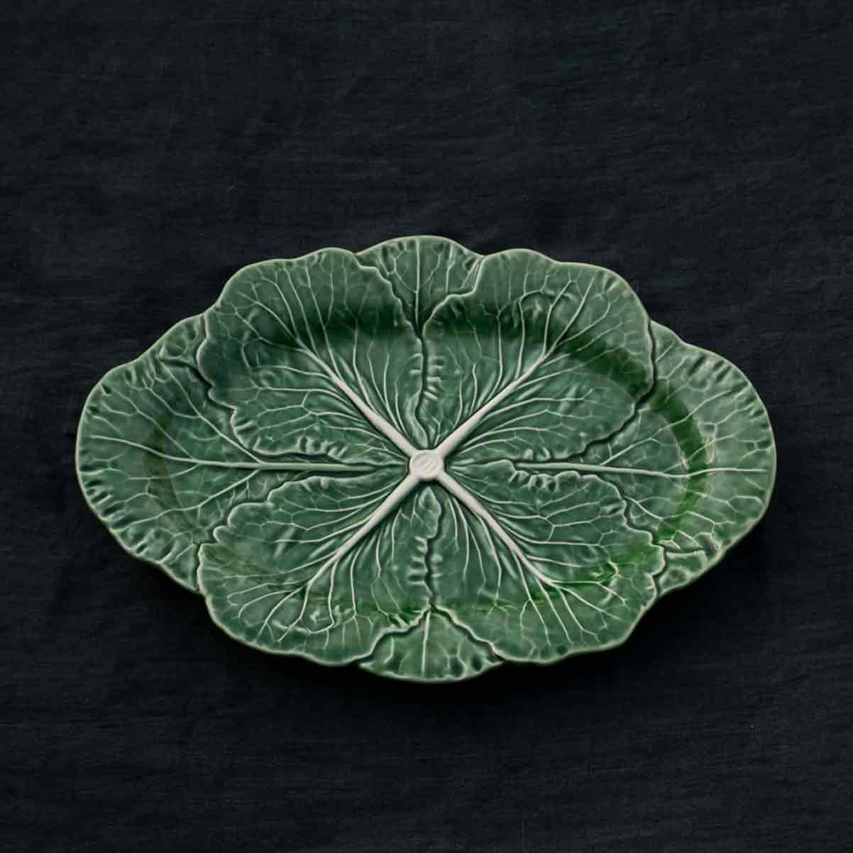 BORDALLO CABBAGE LEAF PLATTER
