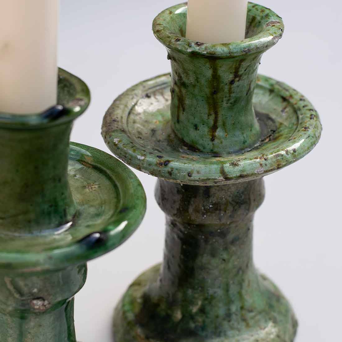 Tamegroute Candle Holder - Green Round