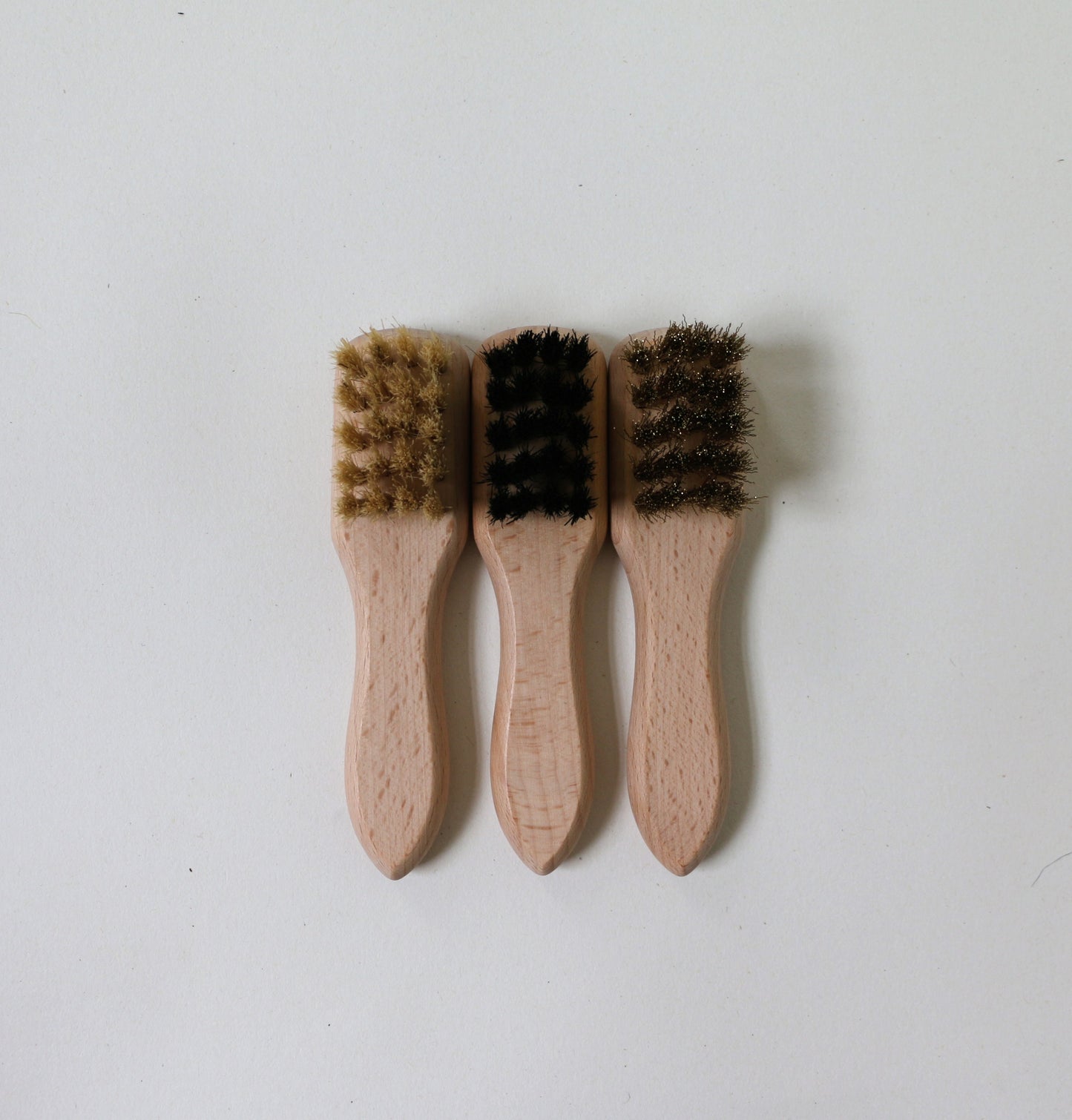 Handled Shoe Polish Brush - Natural Bristle