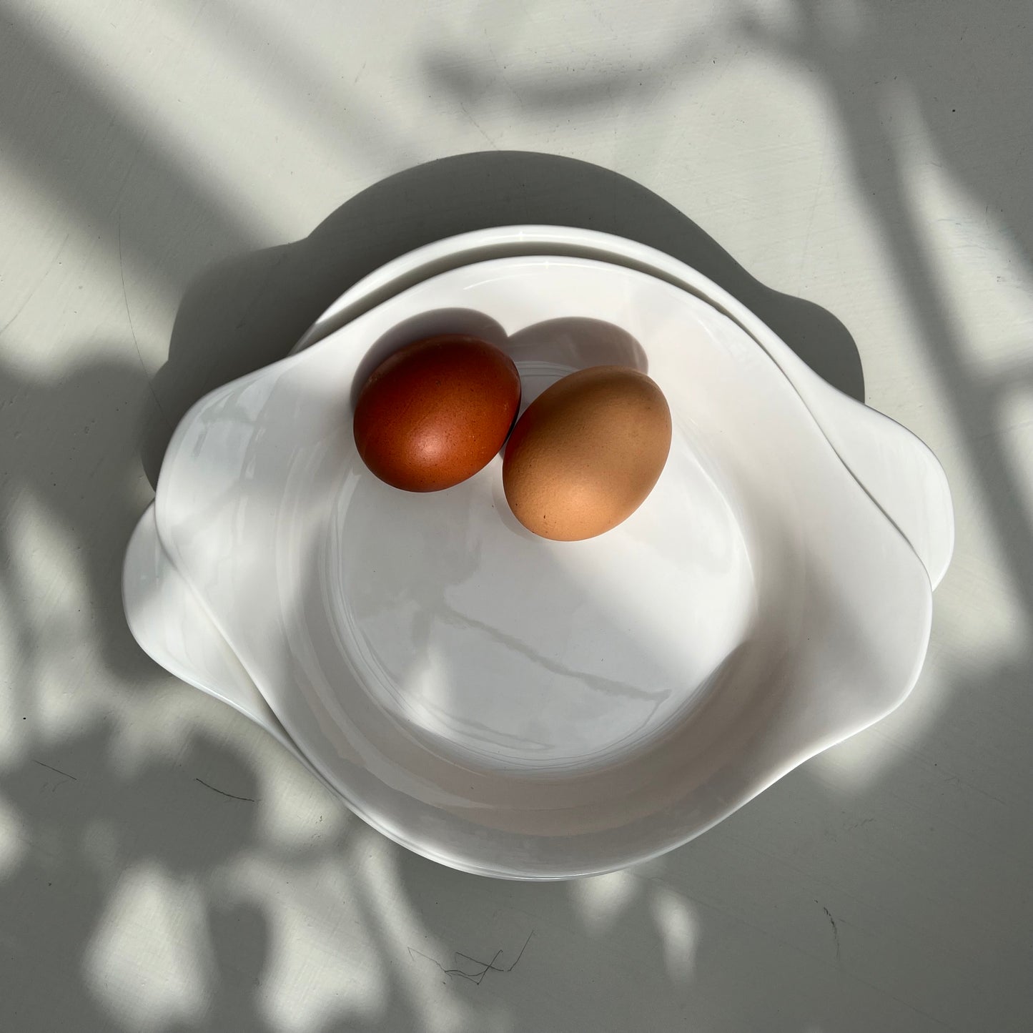 White Porcelain Oven Dish, Round Shallow - Small