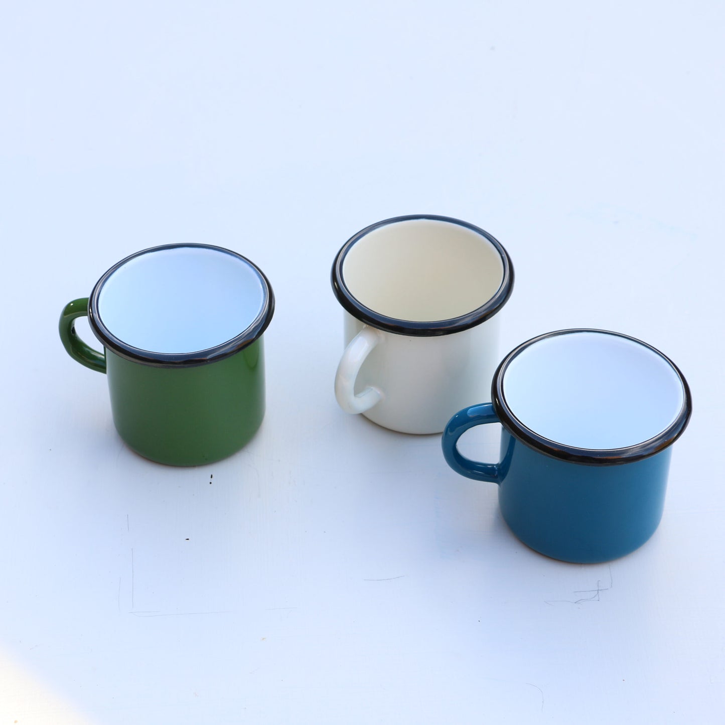 Enamel mugs