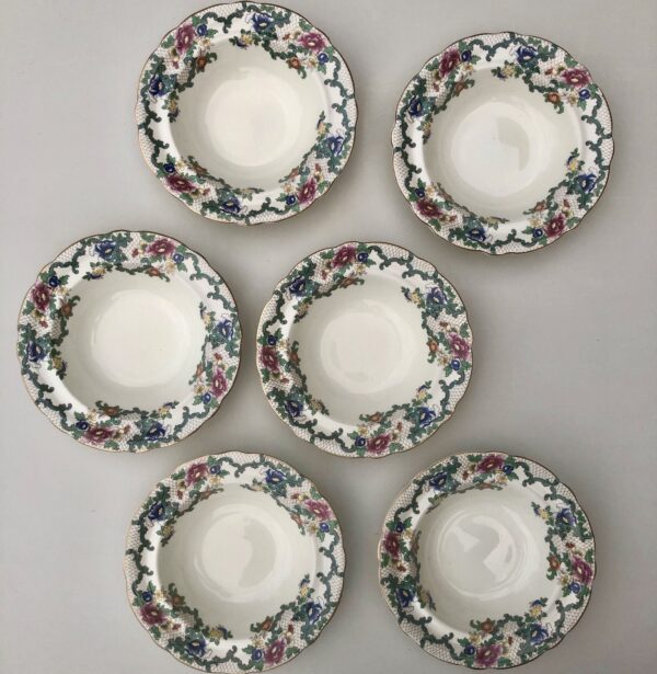 Floral Vintage 'Victoria’ side bowls - Set of 6
