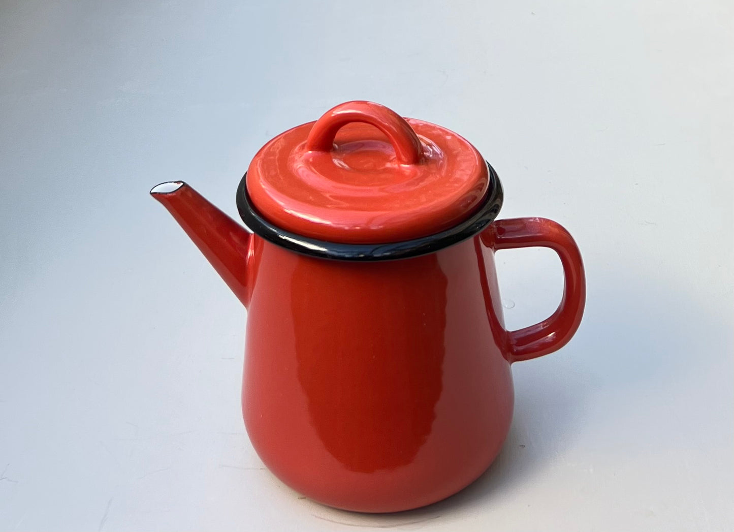 Enamel Turkish Teapot - Red