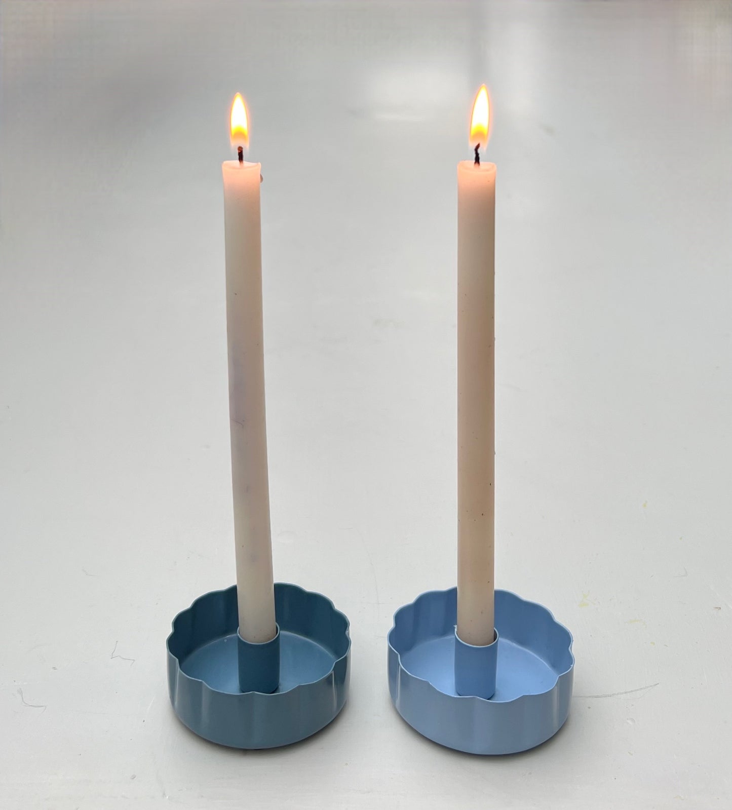 Metal Flower Taper Candle Holder