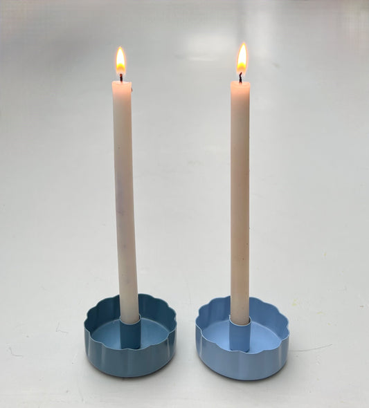 Metal Flower Taper Candle Holder