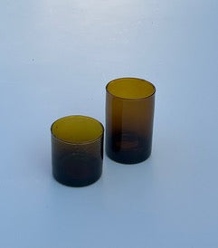 Brown glass tumbler
