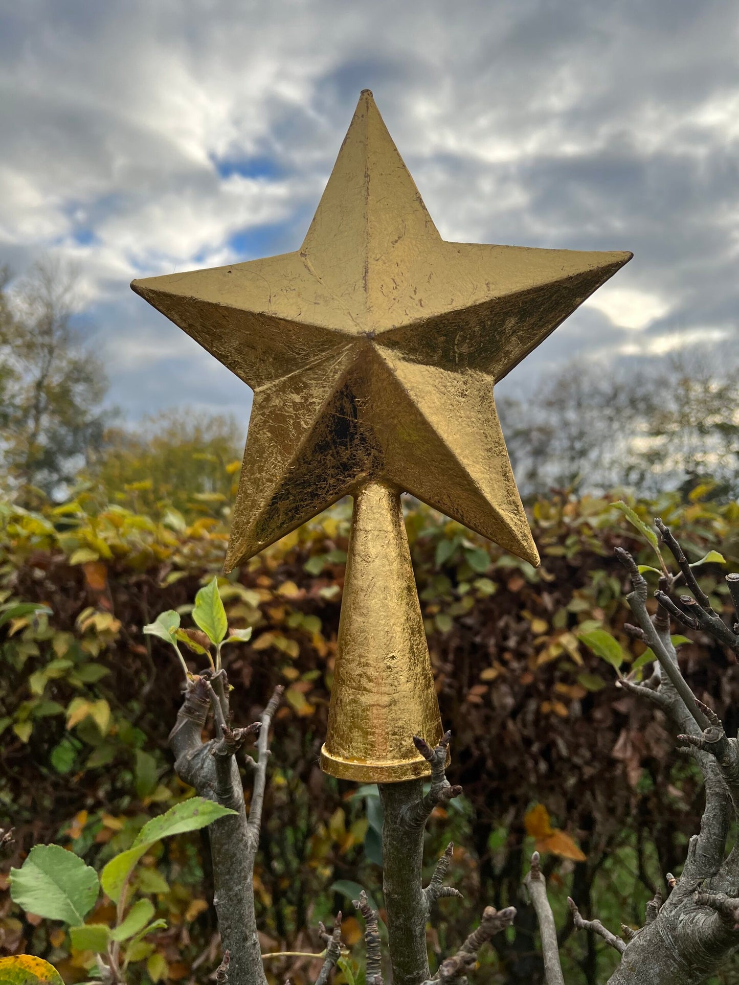 Gold Star Tree Topper - Large