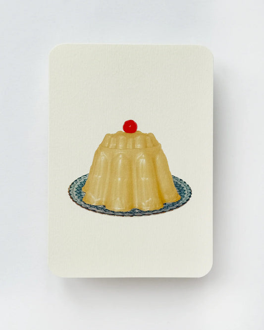 Custard Cream Blancmange - Greeting Card