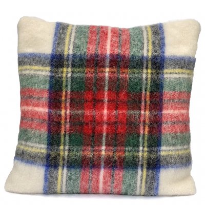 Chunky Tartan Check Cushion Cover - Cream