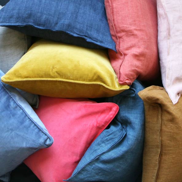 Linen Cushion Cover 50 x 50cm - Rust