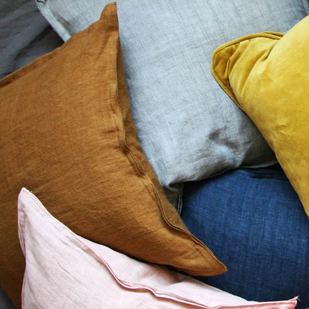 Linen Cushion Cover 50 x 50cm - Midnight