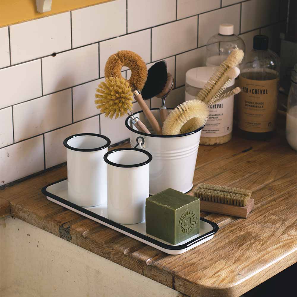 ENAMEL RECTANGULAR TRAY
