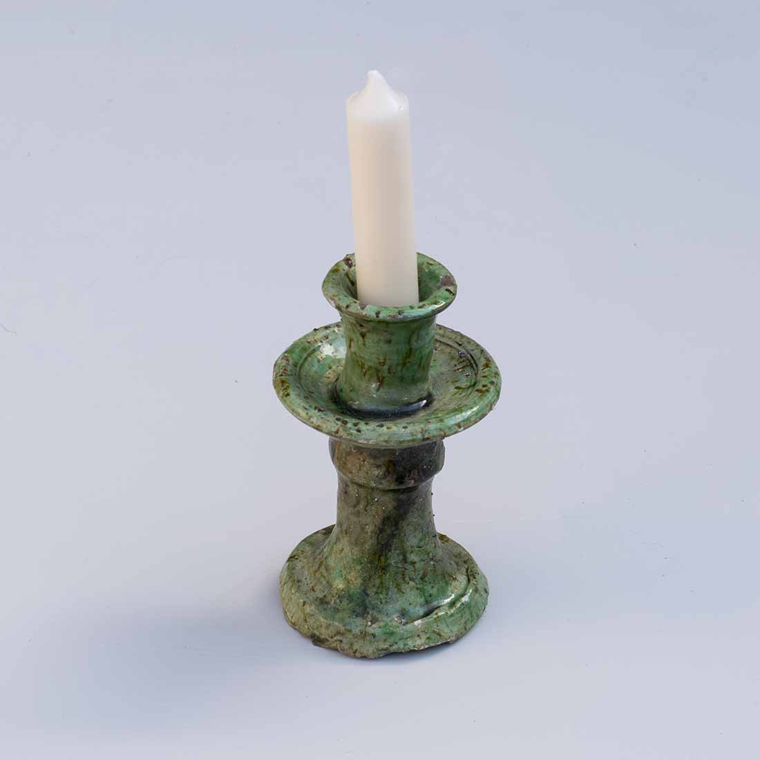 Tamegroute Candle Holder - Green Round